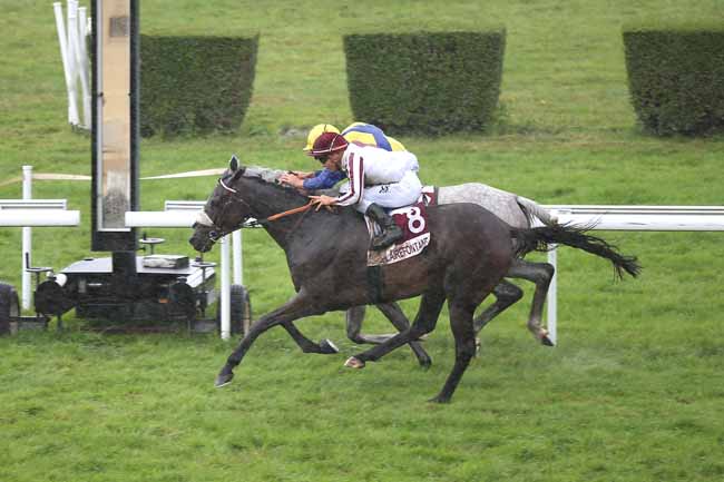 Photo d'arrivée de la course pmu PRIX DE L'EQUIPE DU CASINO DE VILLERS-SUR-MER à CLAIREFONTAINE le Jeudi 23 août 2018