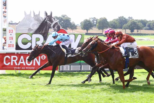 Photo d'arrivée de la course pmu PRIX DE LA VILLE DE CRAON - PRIX DU CHENE DE CRAON à CRAON le Lundi 3 septembre 2018