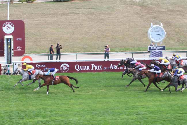 Photo d'arrivée de la course pmu QATAR PRIX DU PALAIS GARNIER à LONGCHAMP le Dimanche 16 septembre 2018