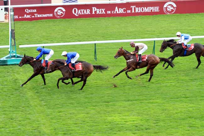 Photo d'arrivée de la course pmu QATAR PRIX CHAUDENAY à LONGCHAMP le Samedi 6 octobre 2018