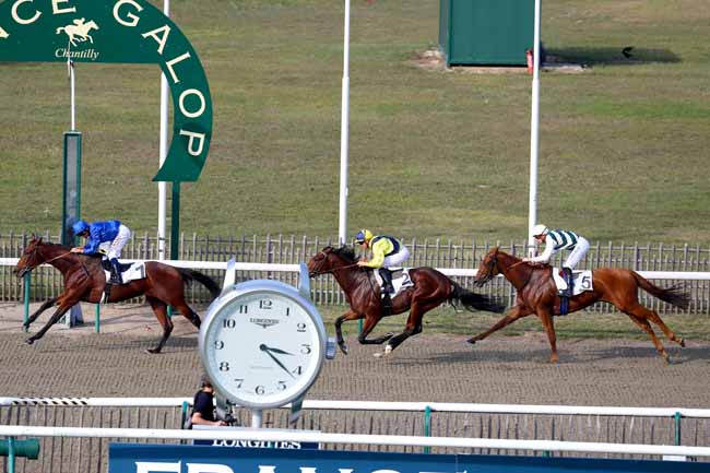 Photo d'arrivée de la course pmu PRIX DE MONTLEVEQUE à CHANTILLY le Mardi 16 octobre 2018