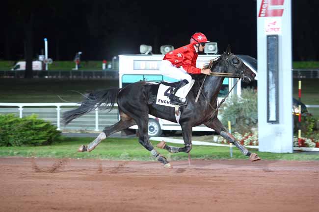 Photo d'arrivée de la course pmu PRIX DU PONT ROYAL à ENGHIEN le Jeudi 18 octobre 2018