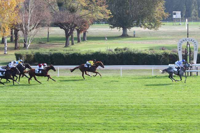 Photo d'arrivée de la course pmu PRIX DE BEZONS à MAISONS-LAFFITTE le Vendredi 19 octobre 2018