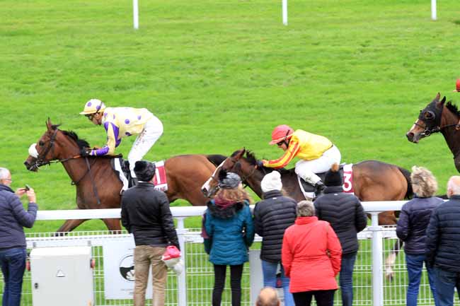 Photo d'arrivée de la course pmu PRIX PROMO 2020-SPORT MANAGEMENT SCHOOL à CLAIREFONTAINE le Vendredi 26 octobre 2018
