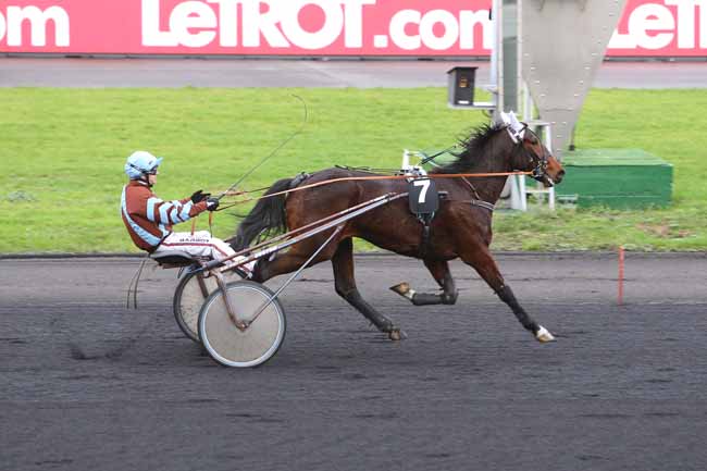 Photo d'arrivée de la course pmu PRIX DES GARDENIAS à PARIS-VINCENNES le Mardi 4 décembre 2018