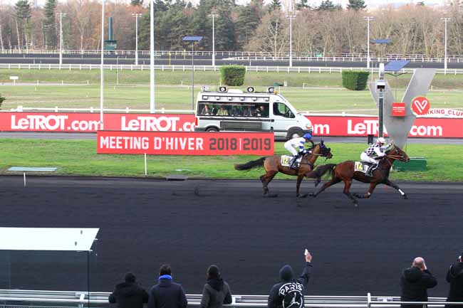 Photo d'arrivée de la course pmu PRIX D'ALES à PARIS-VINCENNES le Mercredi 5 décembre 2018