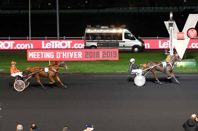 Photo d'arrivée de la course pmu PRIX DE SAINT-MALO à PARIS-VINCENNES le Mercredi 5 décembre 2018