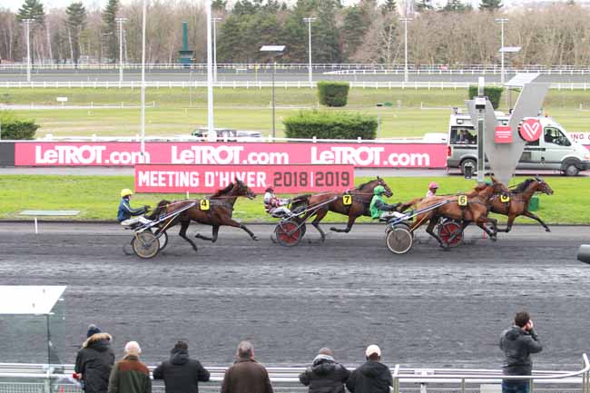 Photo d'arrivée de la course pmu PRIX EMMANUEL MARGOUTY à PARIS-VINCENNES le Vendredi 21 décembre 2018