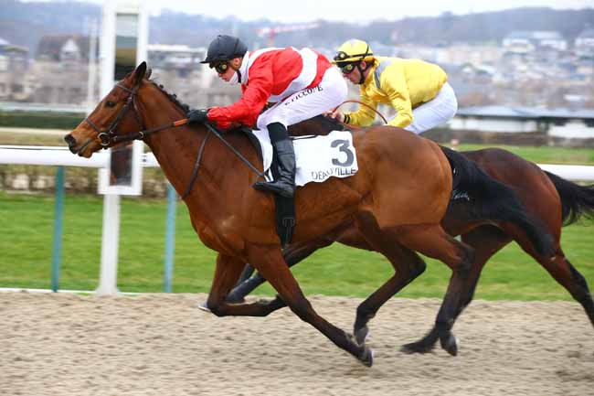 Photo d'arrivée de la course pmu PRIX DE LA GARE DE DA LAT à DEAUVILLE le Samedi 5 janvier 2019