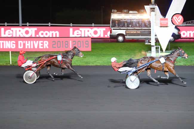 Photo d'arrivée de la course pmu PRIX D'AUBERVILLIERS à PARIS-VINCENNES le Lundi 7 janvier 2019
