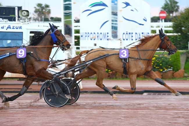 Photo d'arrivée de la course pmu PRIX DE LA COTE VERMEILLE à CAGNES-SUR-MER le Mercredi 9 janvier 2019