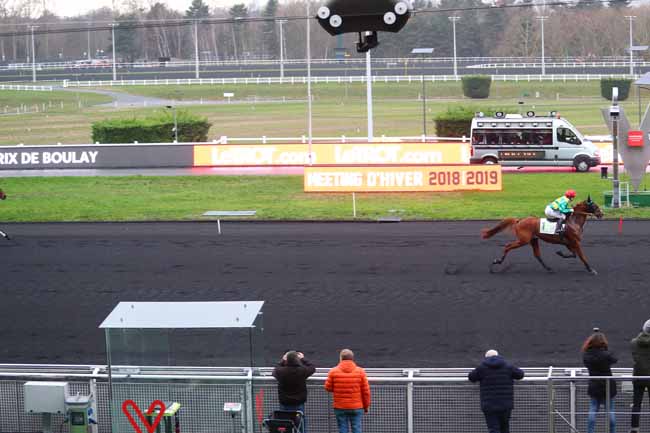 Photo d'arrivée de la course pmu PRIX DE BOULAY à PARIS-VINCENNES le Vendredi 11 janvier 2019