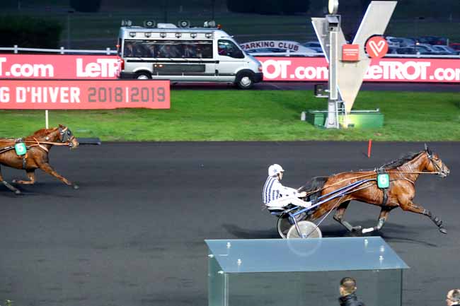 Photo d'arrivée de la course pmu PRIX DE SAINT-FLOUR à PARIS-VINCENNES le Samedi 12 janvier 2019