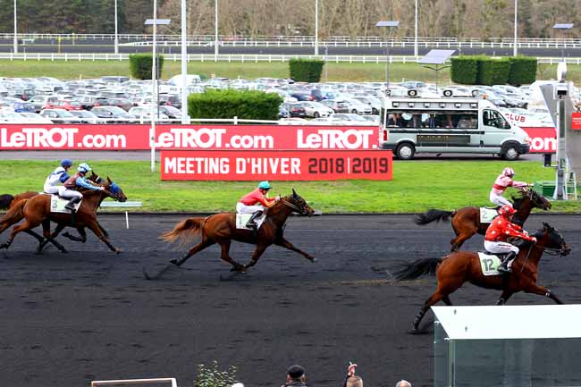 Photo d'arrivée de la course pmu PRIX DE CASTERA-VERDUZAN à PARIS-VINCENNES le Dimanche 13 janvier 2019
