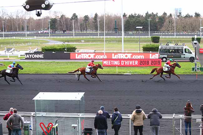 Photo d'arrivée de la course pmu PRIX DE BAYONNE à PARIS-VINCENNES le Jeudi 17 janvier 2019