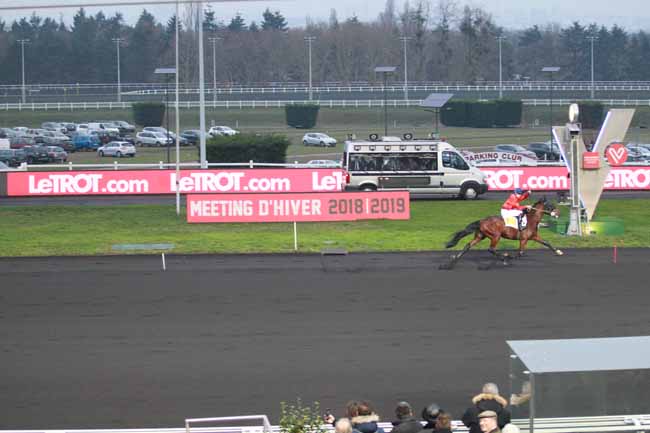 Photo d'arrivée de la course pmu PRIX CAMILLE DE WAZIERES à PARIS-VINCENNES le Dimanche 20 janvier 2019