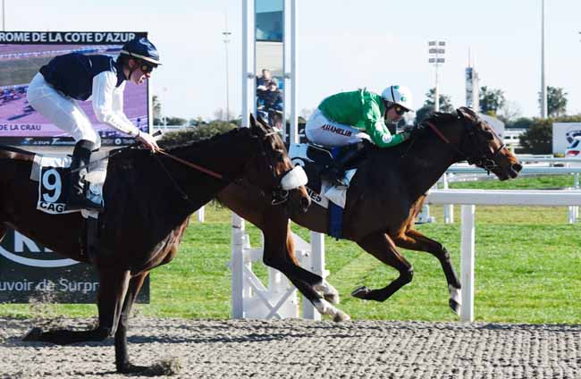 Photo d'arrivée de la course pmu PRIX DE LA CRAU à CAGNES-SUR-MER le Mardi 22 janvier 2019