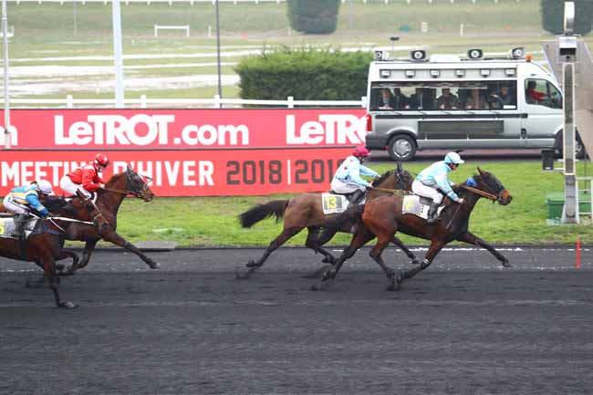 Photo d'arrivée de la course pmu PRIX DE VIENNE-KRIEAU à PARIS-VINCENNES le Jeudi 24 janvier 2019