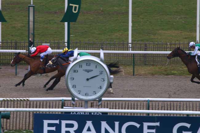 Photo d'arrivée de la course pmu PRIX DU CHEMIN DE HALLAGE à CHANTILLY le Vendredi 25 janvier 2019