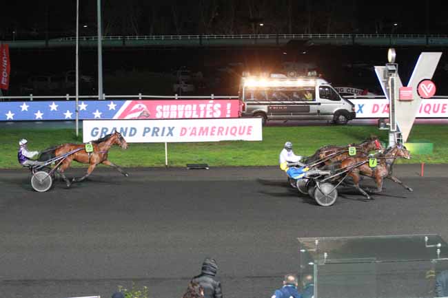Photo d'arrivée de la course pmu PRIX DE MEADOWLANDS à PARIS-VINCENNES le Dimanche 27 janvier 2019