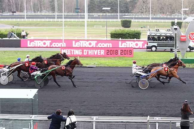 Photo d'arrivée de la course pmu PRIX DE VITTEL à PARIS-VINCENNES le Mardi 29 janvier 2019
