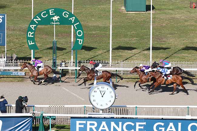 Photo d'arrivée de la course pmu PRIX DE LA ROUTE DE L'ANGLE à CHANTILLY le Jeudi 7 février 2019
