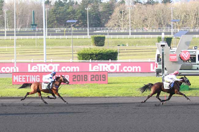 Photo d'arrivée de la course pmu PRIX DE MONTIVILLIERS à PARIS-VINCENNES le Mardi 12 février 2019