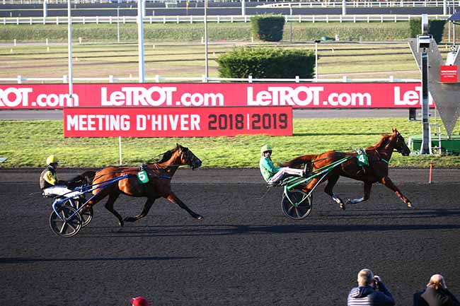 Photo d'arrivée de la course pmu PRIX DE NEVERS à PARIS-VINCENNES le Jeudi 14 février 2019