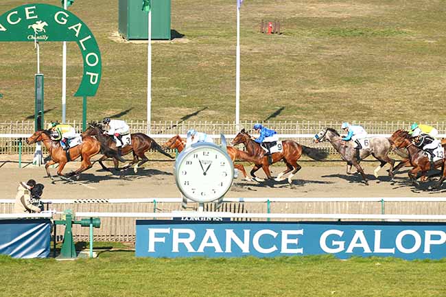 Photo d'arrivée de la course pmu PRIX DU BOIS DE BEAUVILLIERS à CHANTILLY le Vendredi 22 février 2019