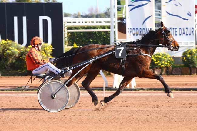 Photo d'arrivée de la course pmu PRIX DE KIRUNA à CAGNES-SUR-MER le Vendredi 1 mars 2019