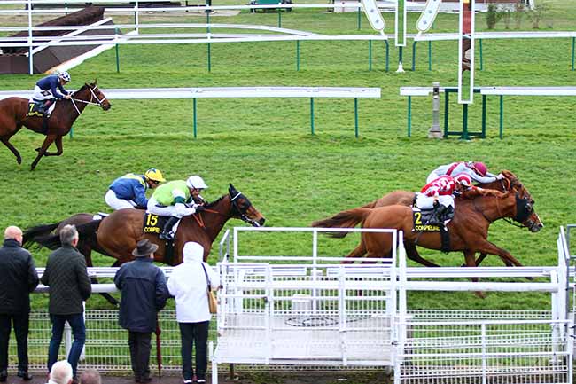 Photo d'arrivée de la course pmu PRIX DU CARREFOUR DU ROND ROYAL à COMPIEGNE le Mercredi 6 mars 2019