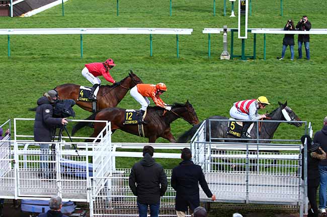 Photo d'arrivée de la course pmu PRIX BENJAMIN BOUTIN à COMPIEGNE le Lundi 11 mars 2019