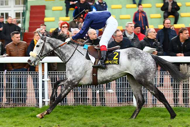 Photo d'arrivée de la course pmu PRIX ANNIE DONGUY à COMPIEGNE le Lundi 18 mars 2019