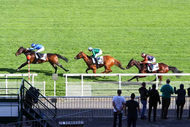 Photo d'arrivée de la course pmu PRIX CRICKET BALL à MAISONS-LAFFITTE le Vendredi 26 avril 2019