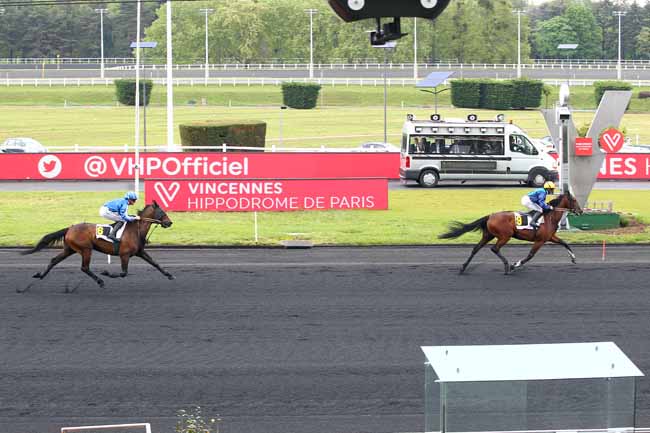 Photo d'arrivée de la course pmu PRIX GUILLAUME DE BELLAIGUE à PARIS-VINCENNES le Samedi 11 mai 2019