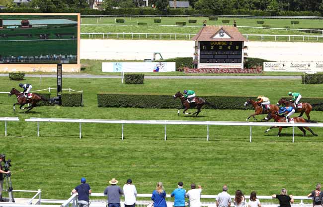 Photo d'arrivée de la course pmu PRIX AUDACE - FEMMES ET CHALLENGES à CLAIREFONTAINE le Lundi 1 juillet 2019