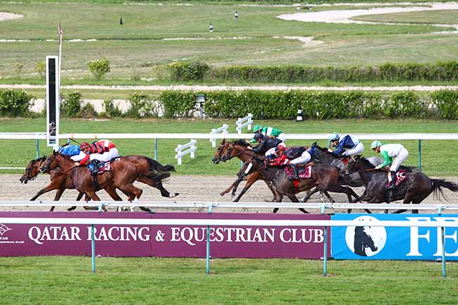 Photo d'arrivée de la course pmu QATAR PRIX DE LA HAIE TONDUE à DEAUVILLE le Dimanche 7 juillet 2019