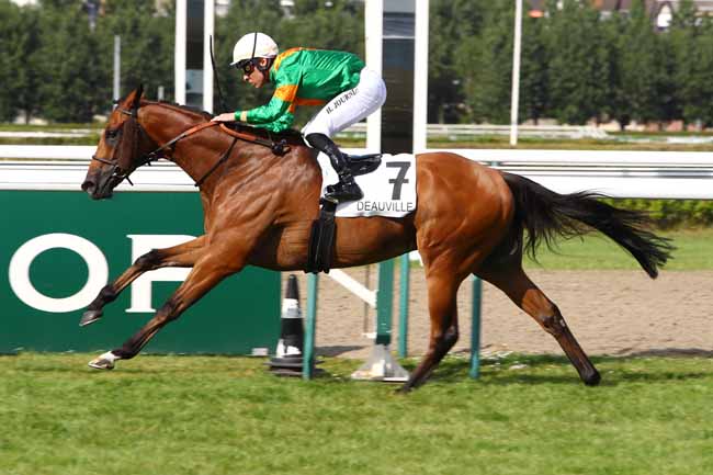 Photo d'arrivée de la course pmu PRIX DES ILES DE LA MANCHE à DEAUVILLE le Lundi 8 juillet 2019