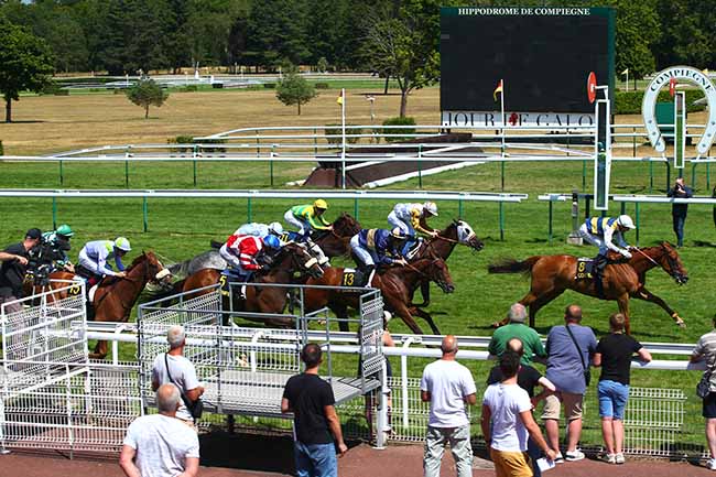 Photo d'arrivée de la course pmu PRIX DE LA PLAINE DU PUTOIS à COMPIEGNE le Mardi 23 juillet 2019