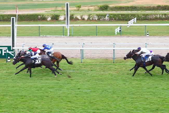 Photo d'arrivée de la course pmu PRIX SASSAFRAS à DEAUVILLE le Vendredi 26 juillet 2019