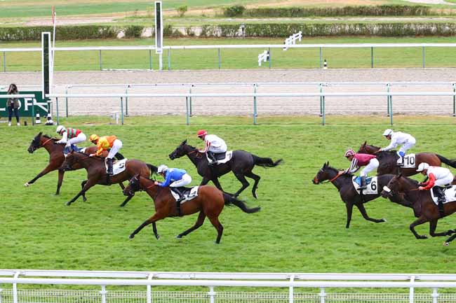 Photo d'arrivée de la course pmu PRIX DU PARC BALBI à DEAUVILLE le Vendredi 26 juillet 2019