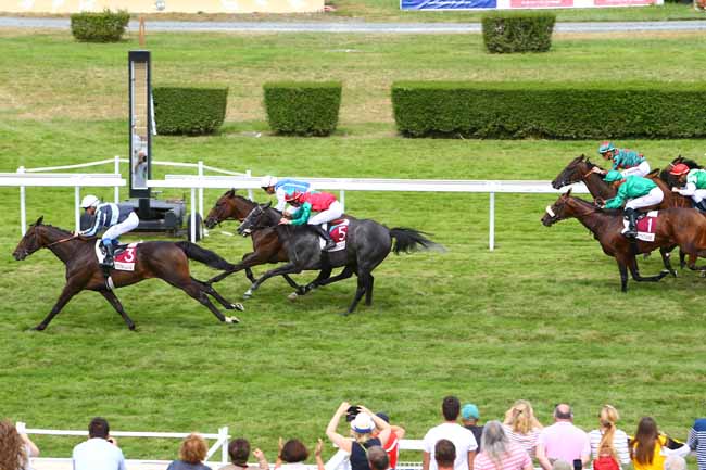 Photo d'arrivée de la course pmu PRIX CONFRERIE DES CHEVALIERS DU CAMENBERT, PONT-L'EVEQUE & LIVAROT à CLAIREFONTAINE le Jeudi 1 août 2019