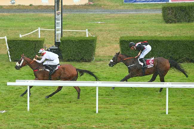 Photo d'arrivée de la course pmu PRIX VILLE DE BONNEBOSQ à CLAIREFONTAINE le Lundi 5 août 2019