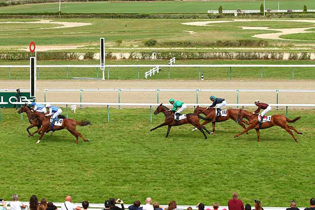 Photo d'arrivée de la course pmu ARQANA PRIX DE CREVECOEUR à DEAUVILLE le Mardi 6 août 2019