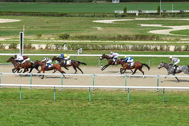 Photo d'arrivée de la course pmu PRIX DES PARIEURS EQUIDIA à DEAUVILLE le Mardi 6 août 2019