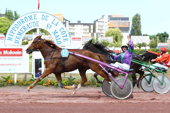 Photo d'arrivée de la course pmu PRIX DES THERMES MARINS DE SAINT-MALO à SAINT MALO le Mercredi 7 août 2019