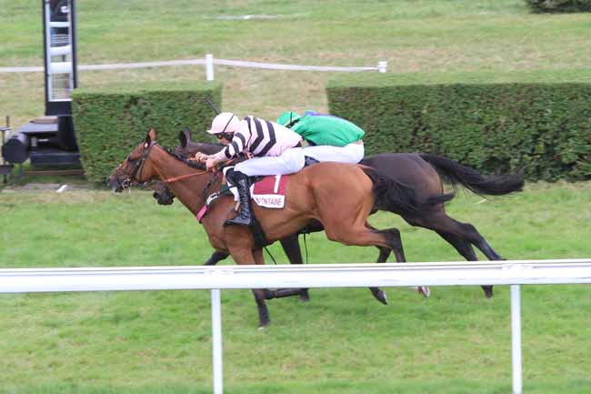 Photo d'arrivée de la course pmu PRIX RADIO TENDANCE OUEST RESONANCE (PRIX DES FUSAINS) à CLAIREFONTAINE le Mercredi 14 août 2019