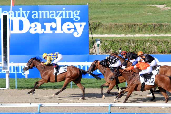 Photo d'arrivée de la course pmu PRIX DU JARDIN DES PERSONNALITES à DEAUVILLE le Dimanche 18 août 2019