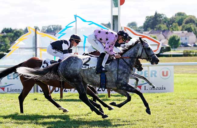 Photo d'arrivée de la course pmu PRIX DU JOURNAL HAUT-ANJOU - PRIX DE LA FEE DU MAS à LE LION D'ANGERS le Jeudi 29 août 2019