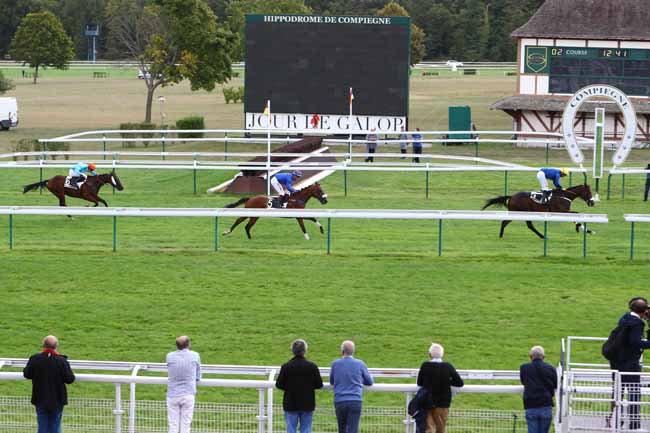Photo d'arrivée de la course pmu STEEPLE-CHASE DE DEBUT à COMPIEGNE le Jeudi 12 septembre 2019